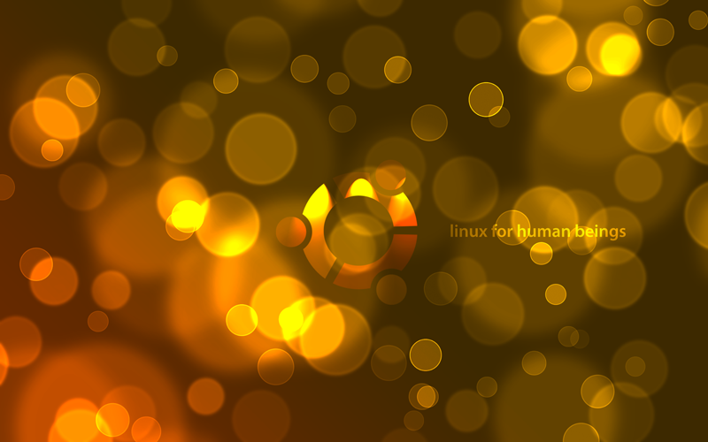 Ubuntu Wallpaper with a bokeh effect Download is a zip containing several