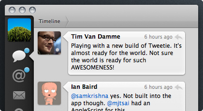 Tweetie App Screenshot Twitter Client For Mac Apple 