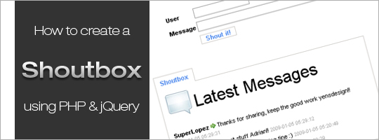 Create a shoutbox using PHP and AJAX (with jQuery) 