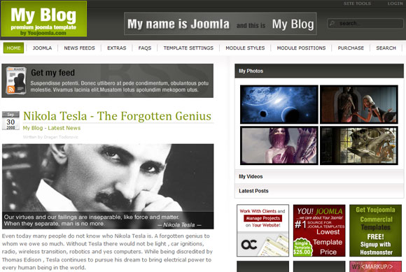 My Blog -Unleash the Joomla Blog By YouJoomla