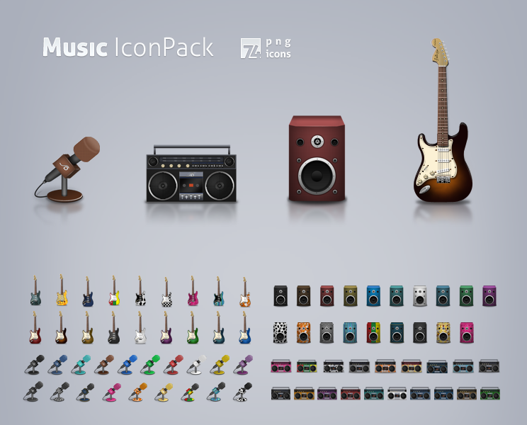 Music icon set by eMex